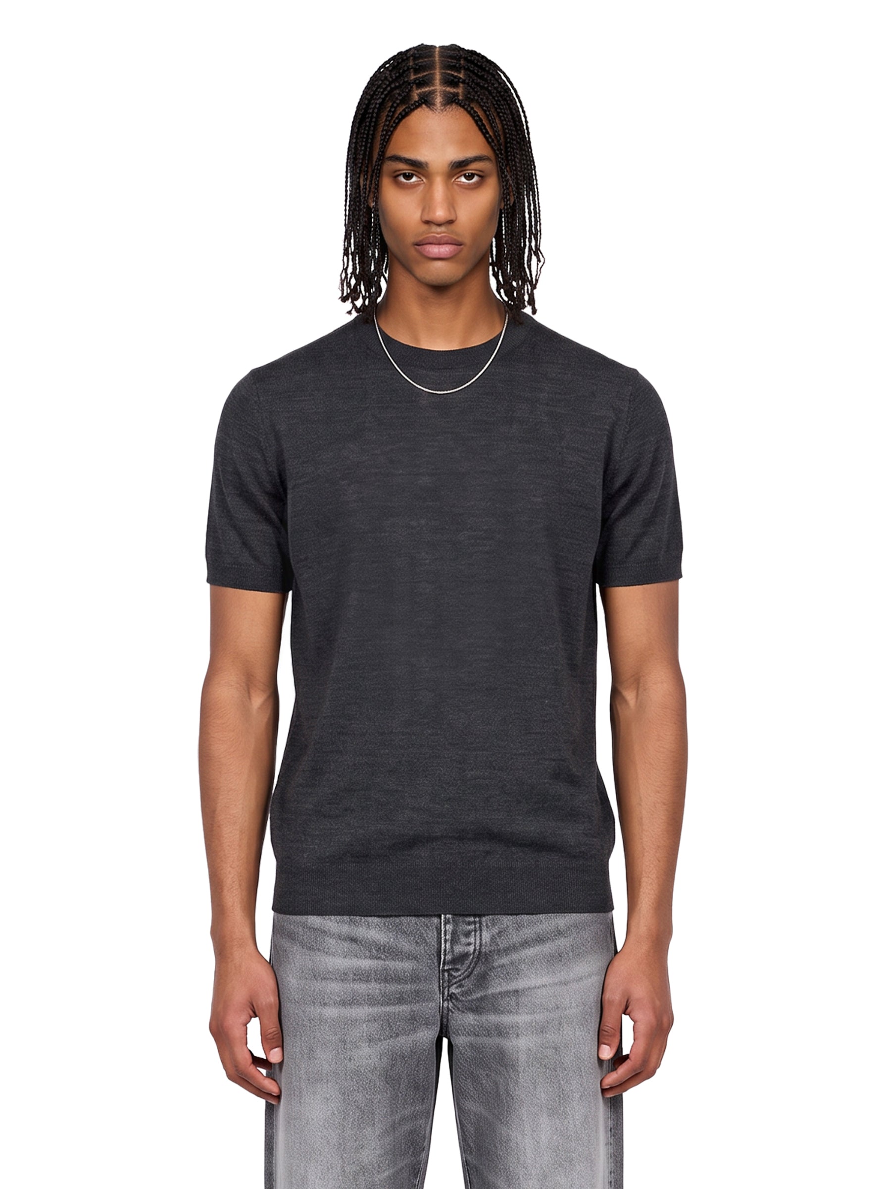 Maglia girocollo in grigio 