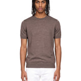 Maglia girocollo in marrone 