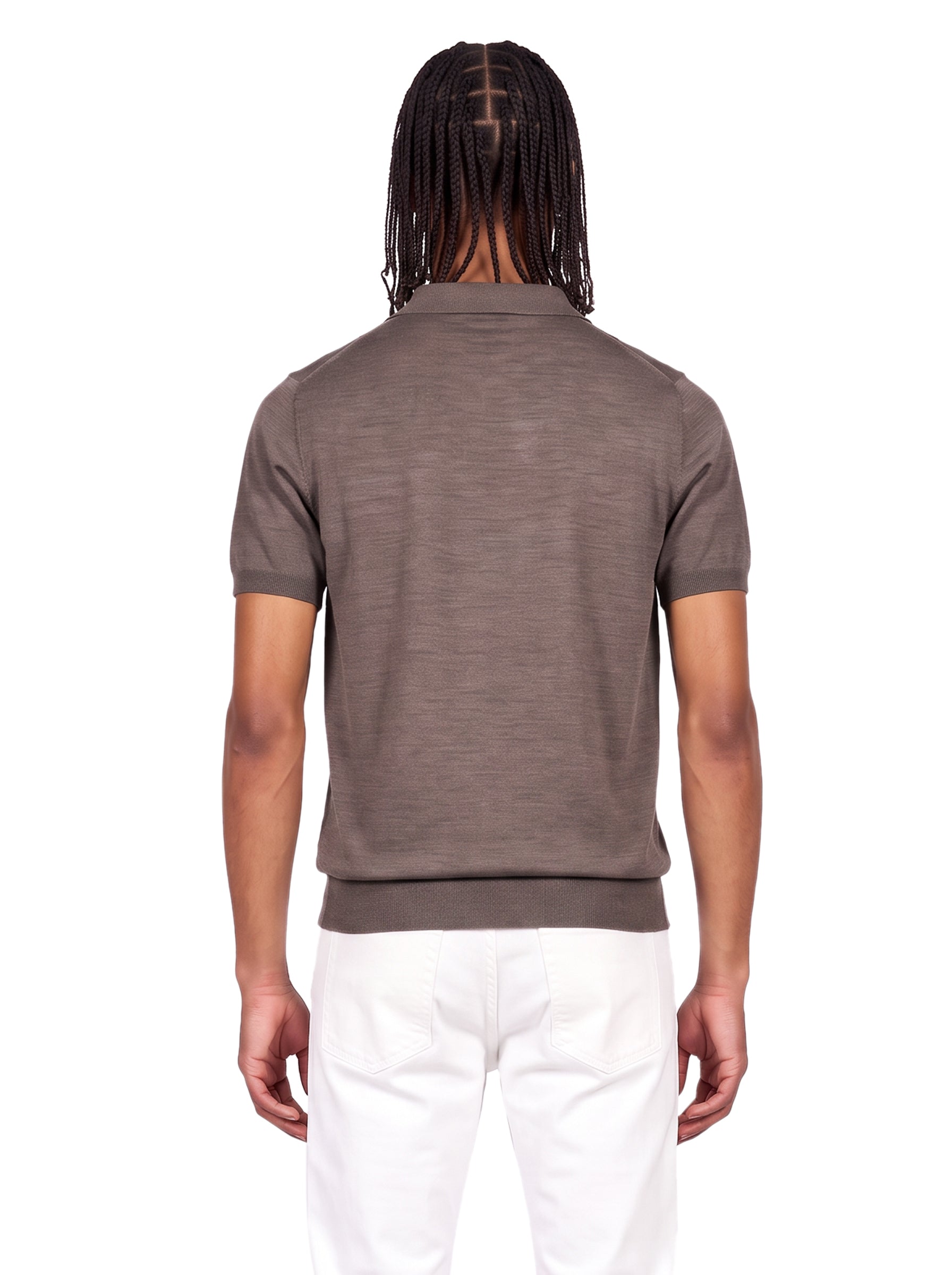 Maglia girocollo in marrone 