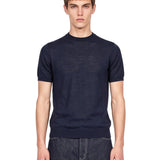 Maglia girocollo in blu 
