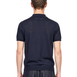 Maglia girocollo in blu 