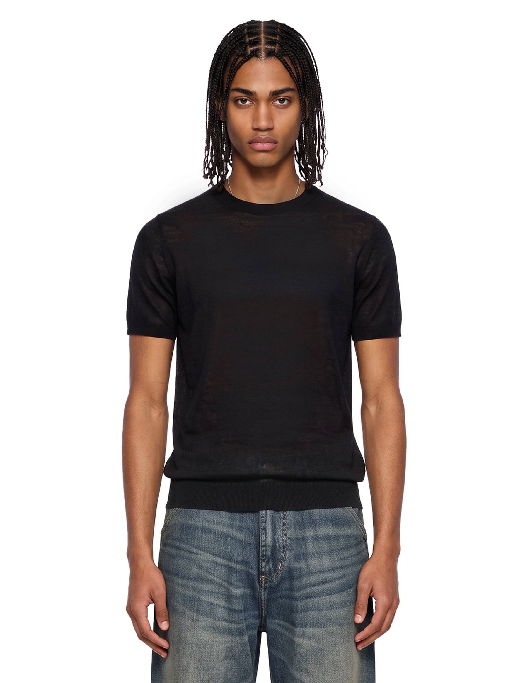 Maglia girocollo in nero 