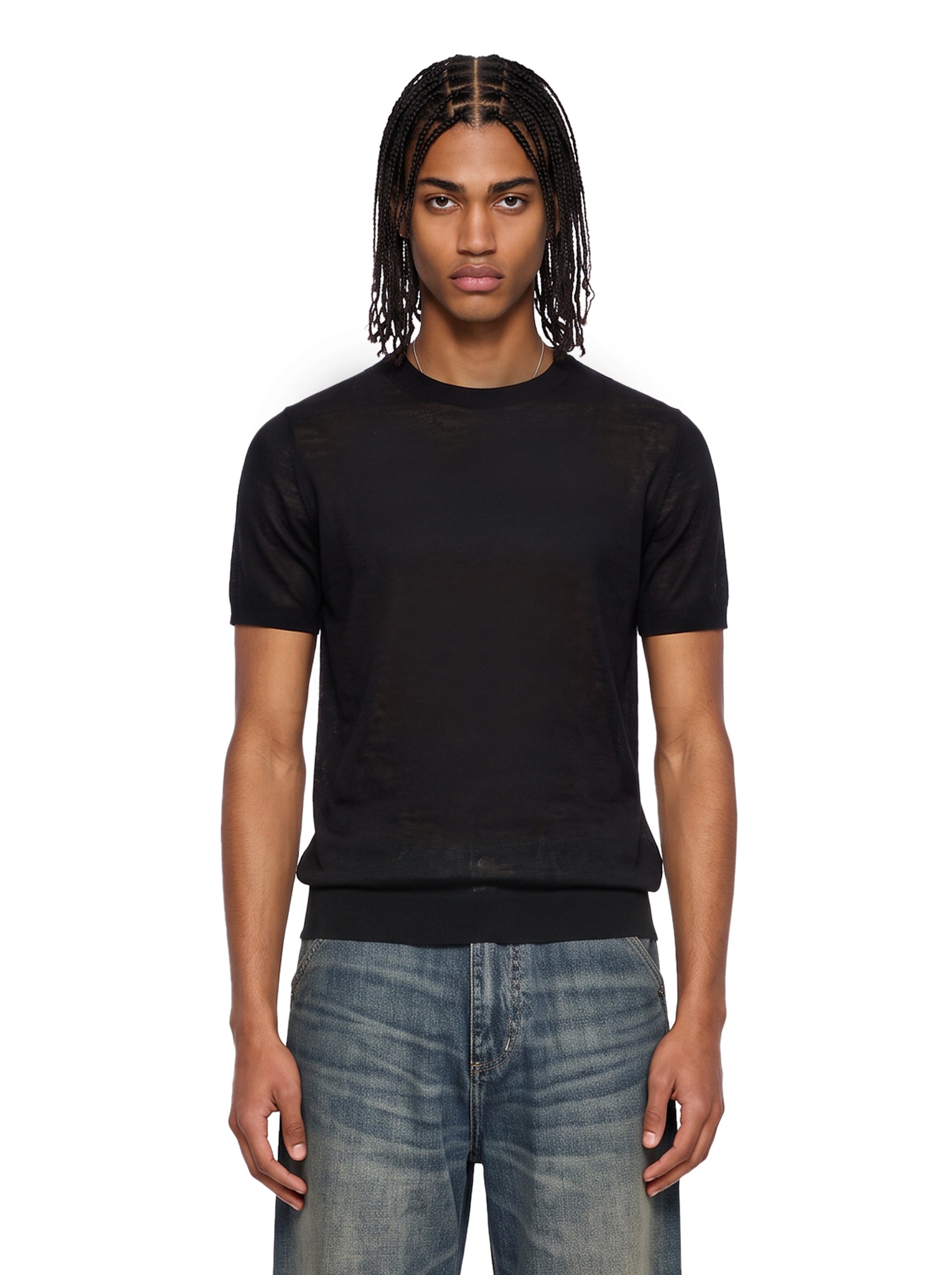 Maglia girocollo in nero 