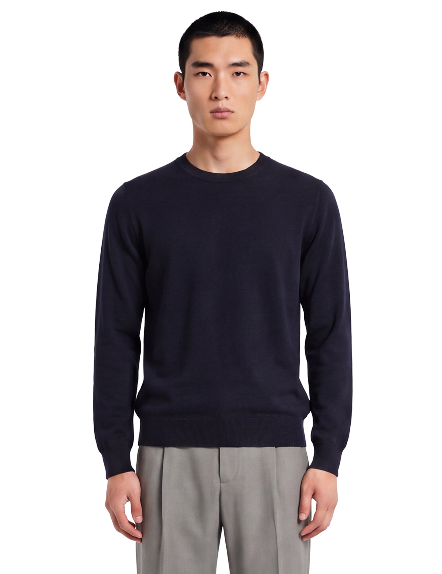 Maglione a girocollo in blu 