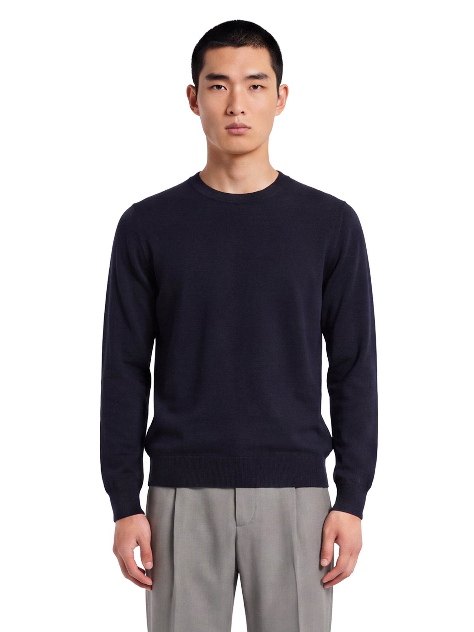 Maglione a girocollo in blu 