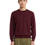 Maglione a girocollo in cashmere bordeaux 