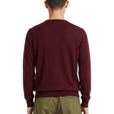 Maglione a girocollo in cashmere bordeaux 