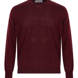 Maglione a girocollo in cashmere bordeaux 