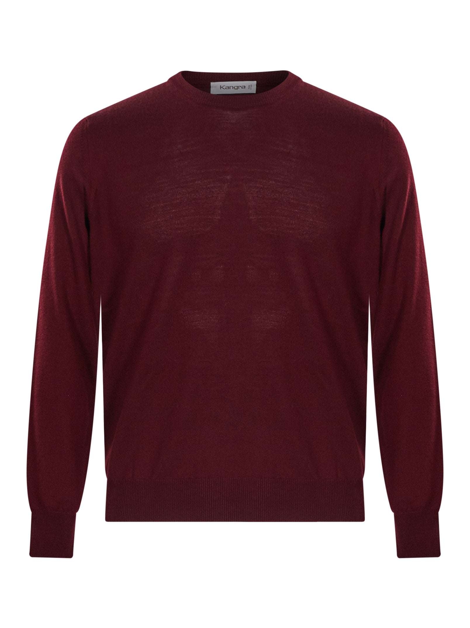 Maglione a girocollo in cashmere bordeaux 