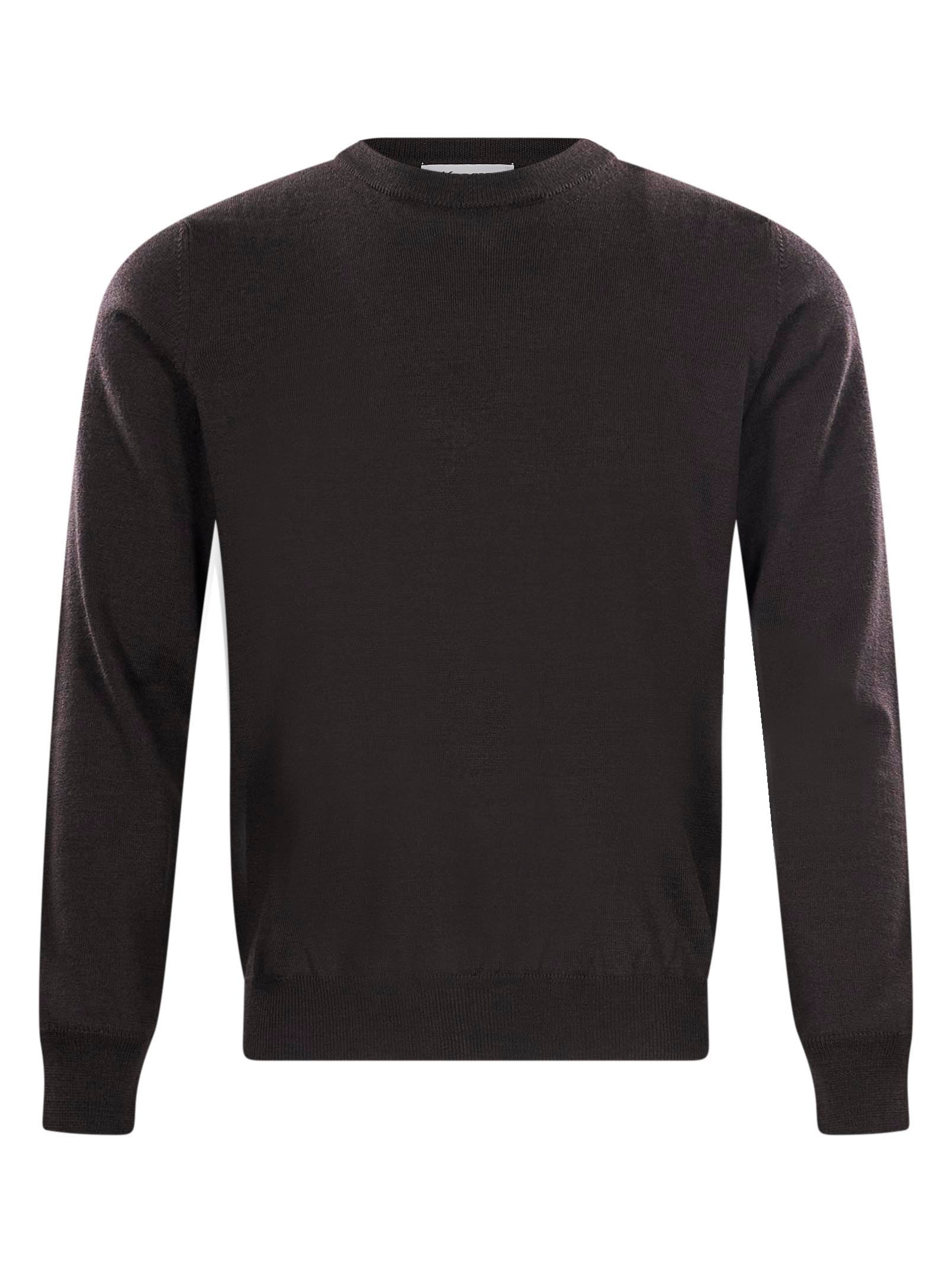Maglione a girocollo in marrone 