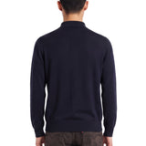 Polo a maniche lunghe in blu 