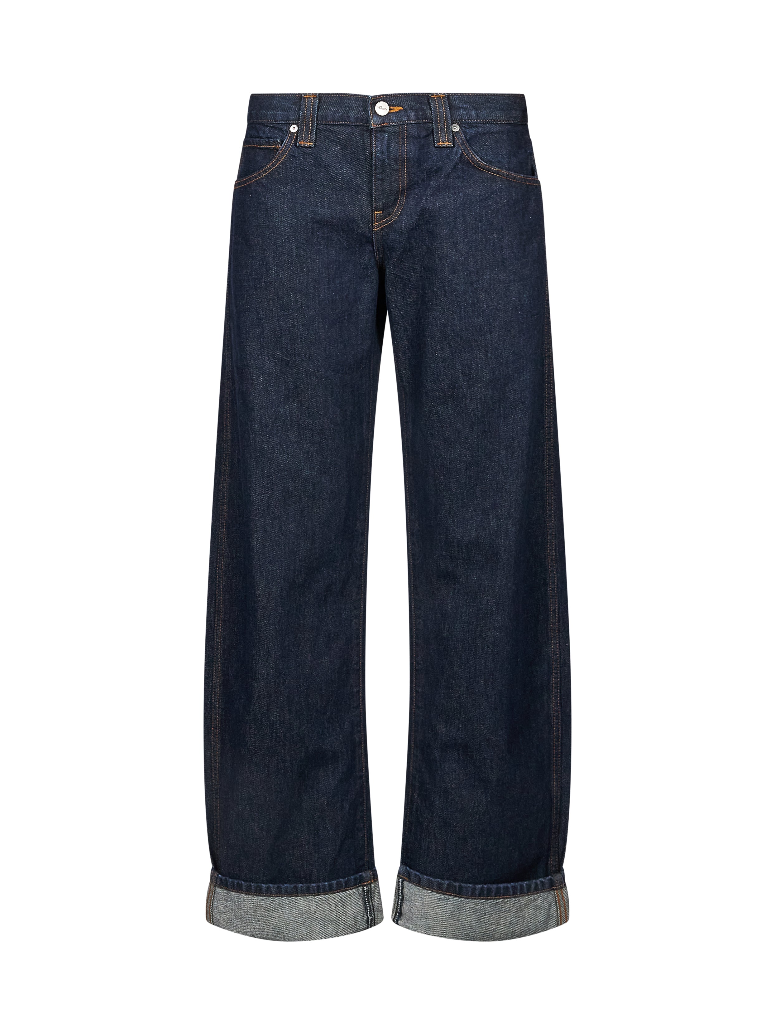 Jeans a gamba dritta karo in blu 