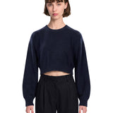 Maglione Masie cropped in blu 