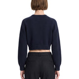 Maglione Masie cropped in blu 