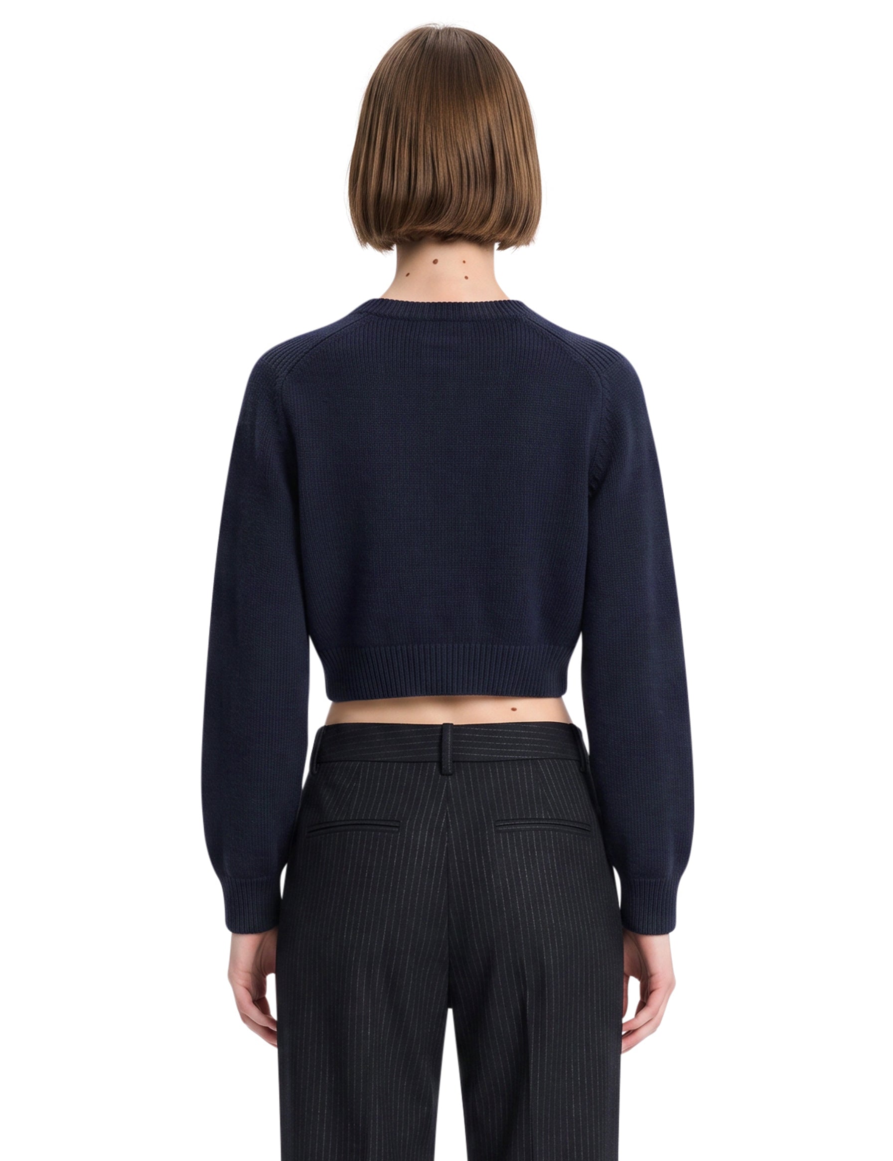 Maglione Masie cropped in blu 