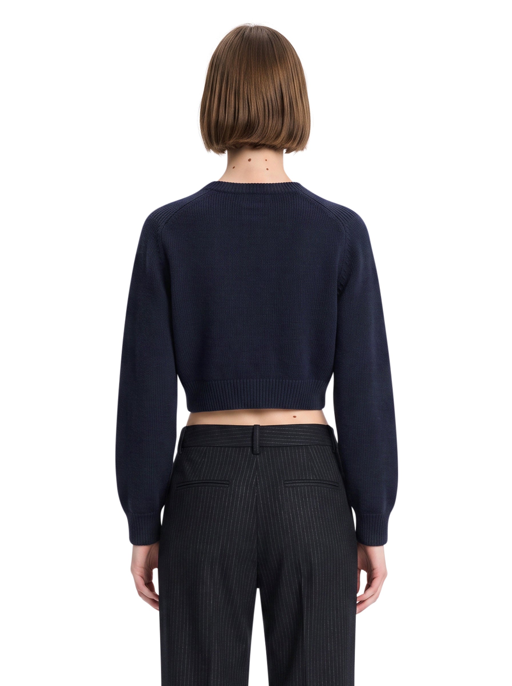 Maglione Masie cropped in blu 