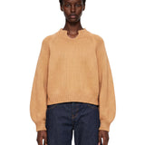 Maglione crop in cashmere Cain in beige 