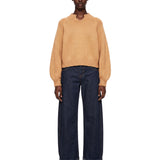 Maglione crop in cashmere Cain in beige 