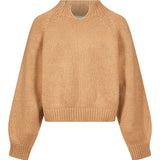 Maglione crop in cashmere Cain in beige 