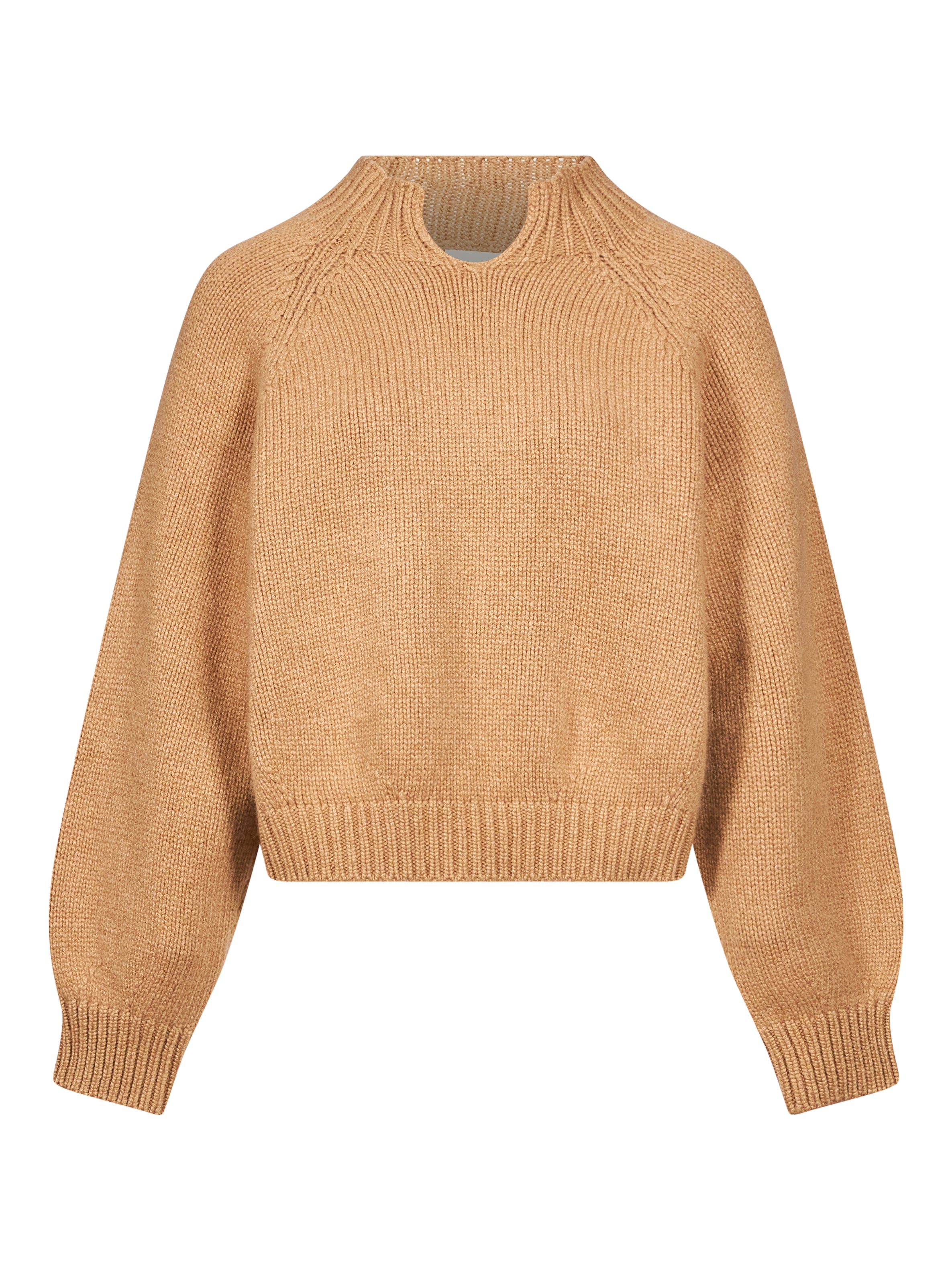 Maglione crop in cashmere Cain in beige 