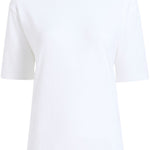 T-shirt con applicazione in bianco khaite - donna 