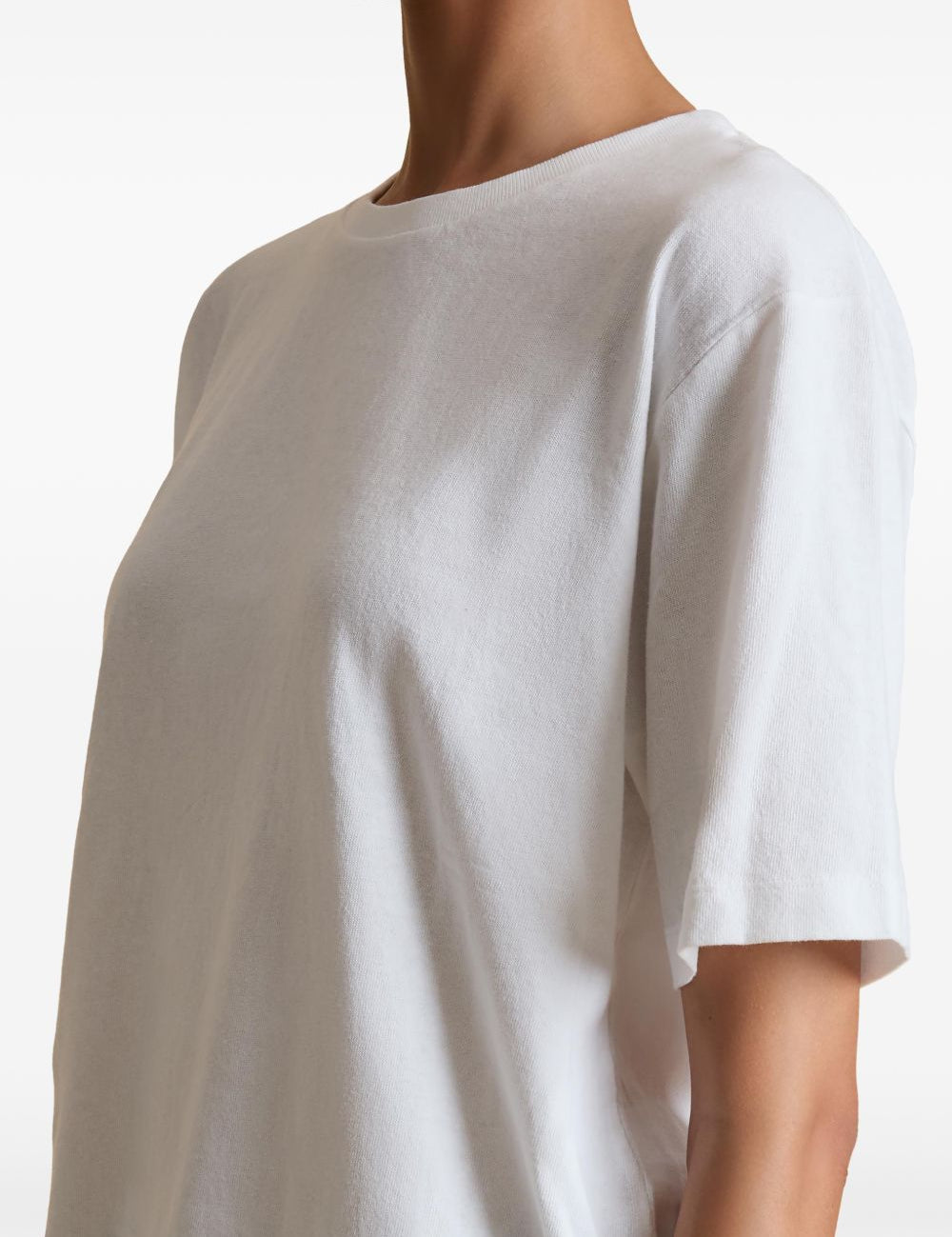 T-shirt con applicazione in bianco khaite - donna 
