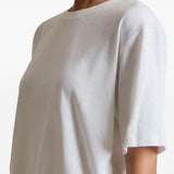 T-shirt con applicazione in bianco khaite - donna 