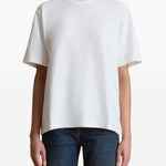 T-shirt con applicazione in bianco khaite - donna 