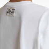 T-shirt con applicazione in bianco khaite - donna 