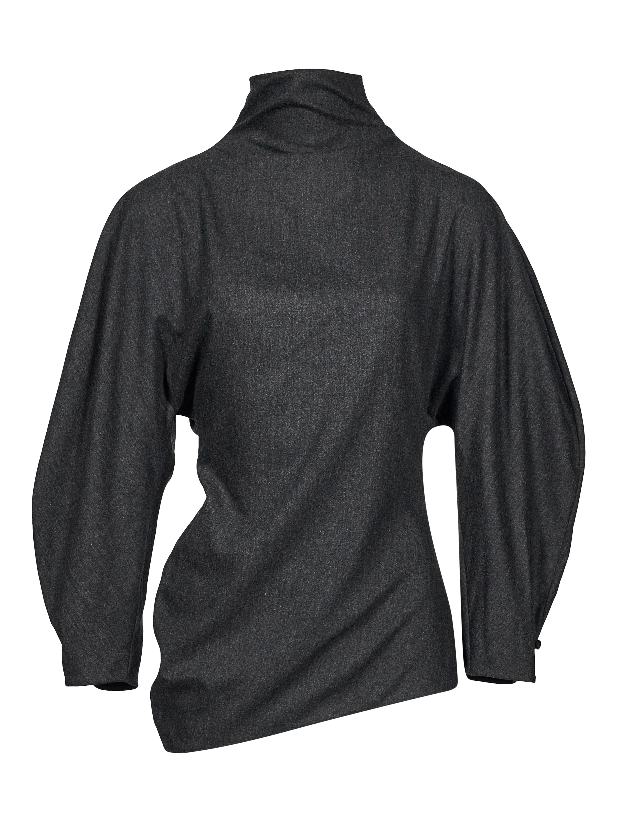 Top a collo alto Harlow in grigio 