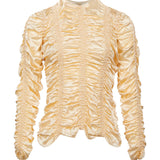 Top Rory con arricciatura in rosa pesca 