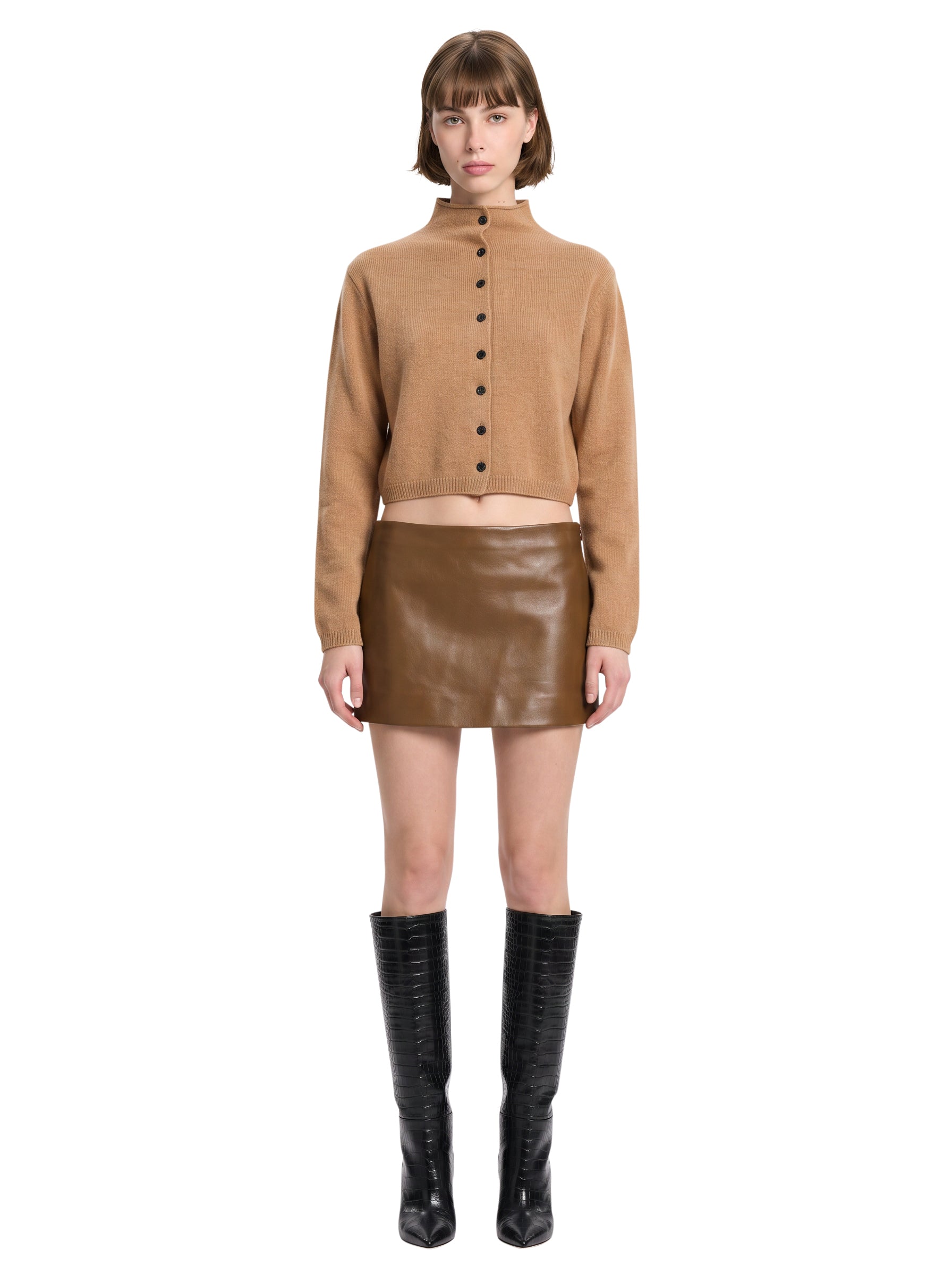 Gonna mini Jett in marrone 