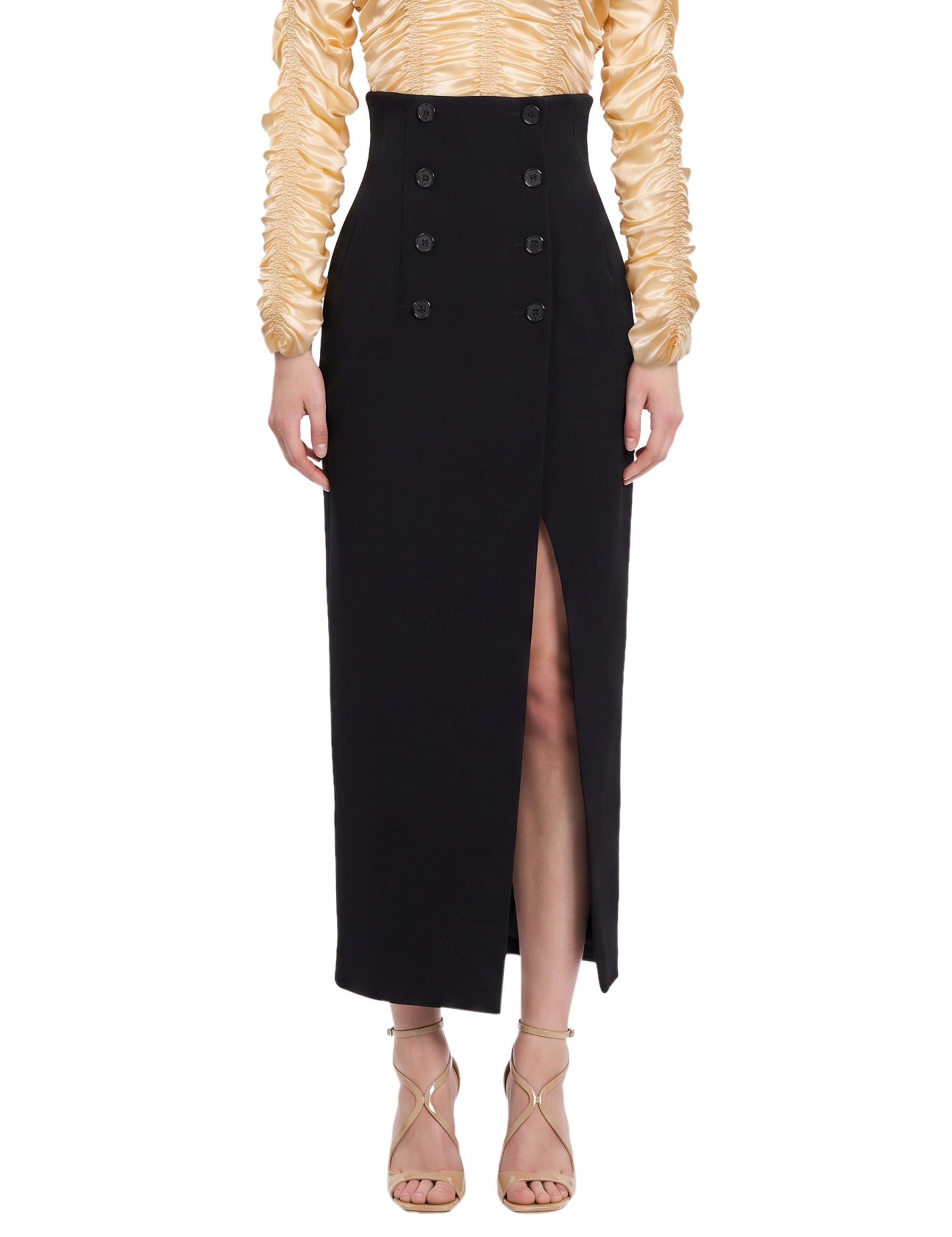 Gonna midi Luiza in nero 