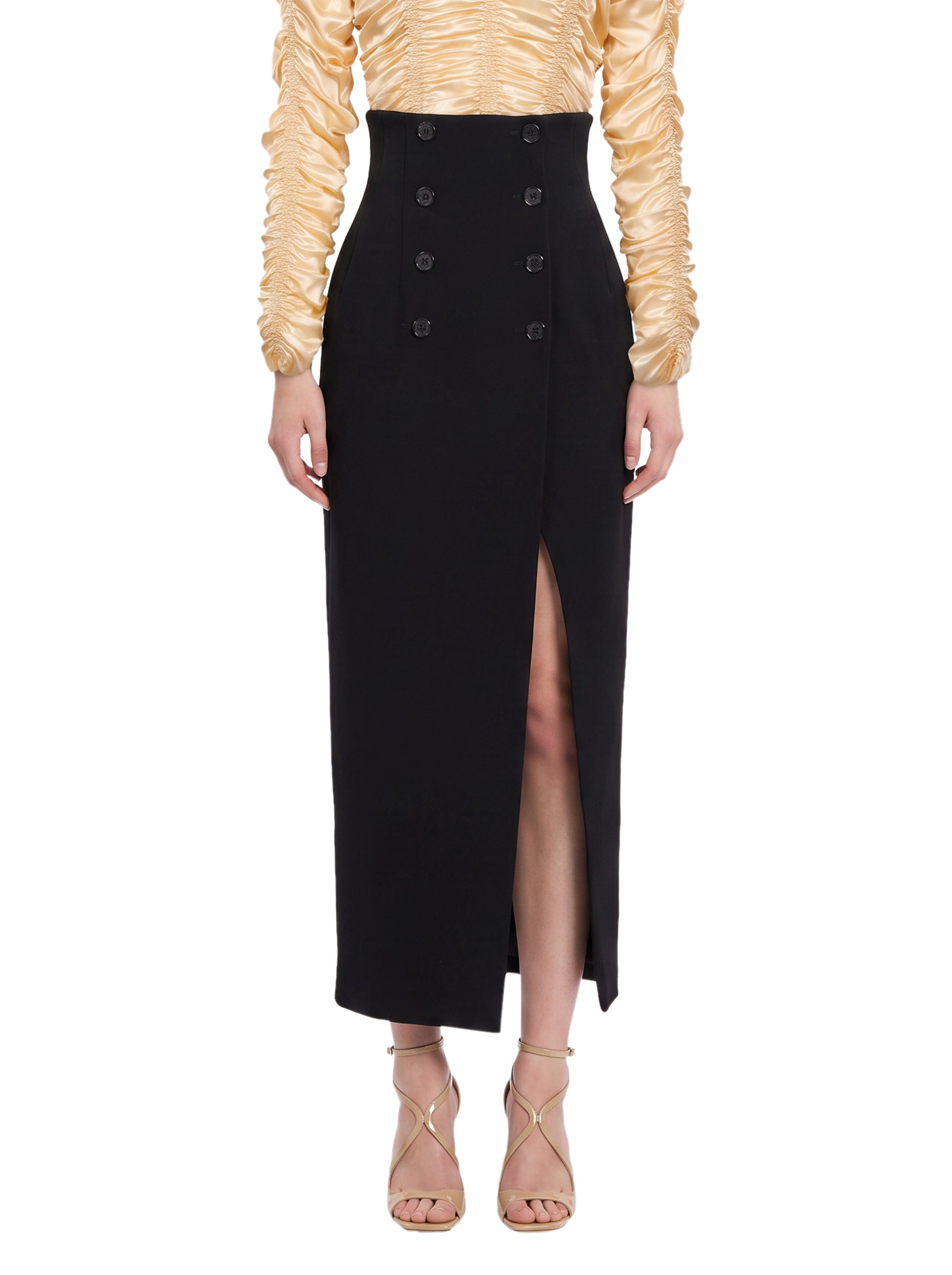 Gonna midi Luiza in nero 