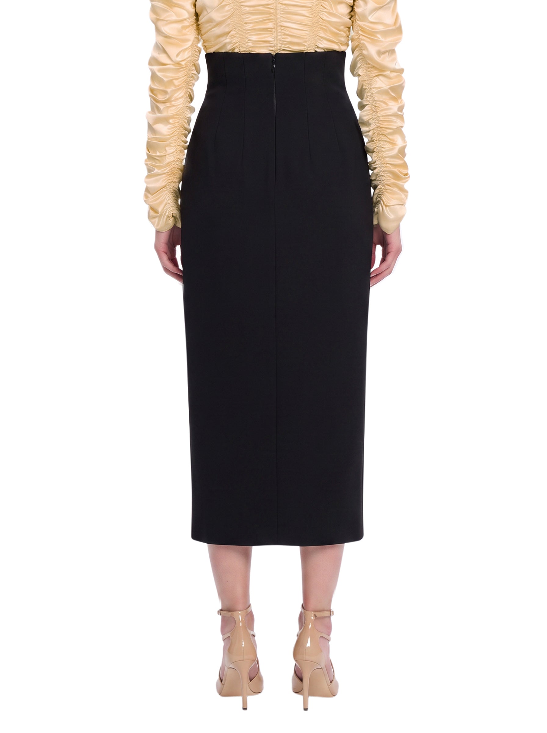 Gonna midi Luiza in nero 