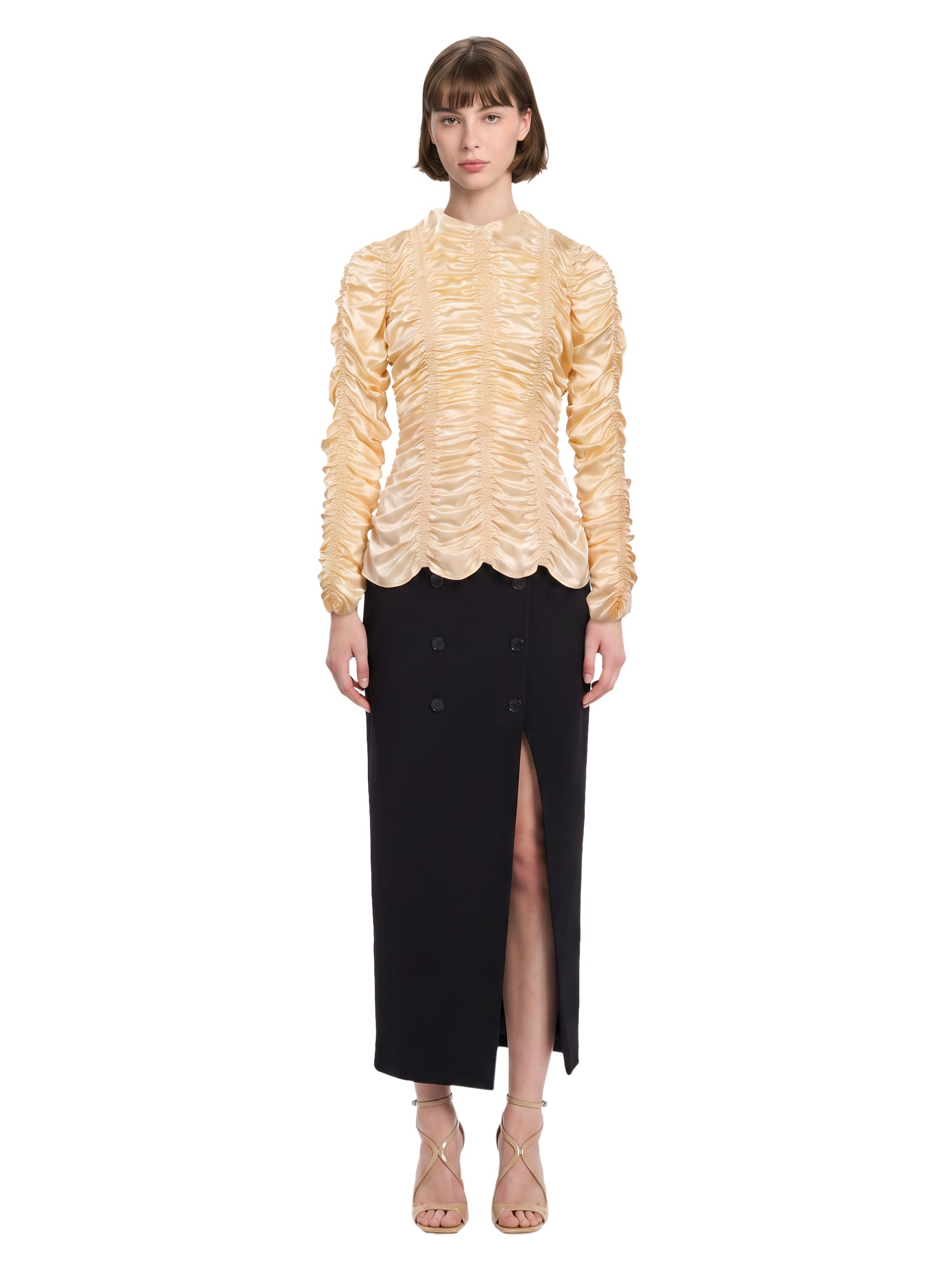 Gonna midi Luiza in nero 