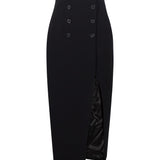 Gonna midi Luiza in nero 