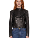 Giacca York in pelle nero 