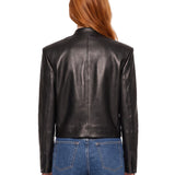 Giacca York in pelle nero 