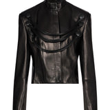 Giacca York in pelle nero 