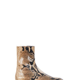 Stivaletti con effetto pelle di serpente Colt in marrone 