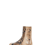 Stivaletti con effetto pelle di serpente Colt in marrone 