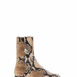 Stivaletti con effetto pelle di serpente Colt in marrone 