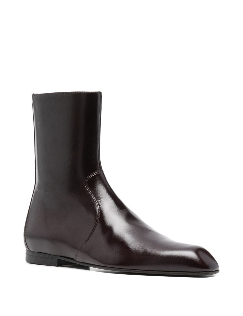 Stivaletti colt in pelle in bordeaux 