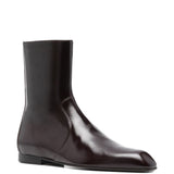Stivaletti colt in pelle in bordeaux 