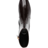 Stivaletti colt in pelle in bordeaux 