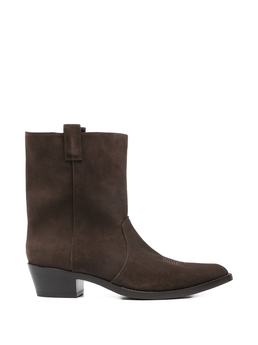 Stivaletti Clive in pelle scamosciata in marrone 