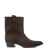 Stivaletti Clive in pelle scamosciata in marrone 