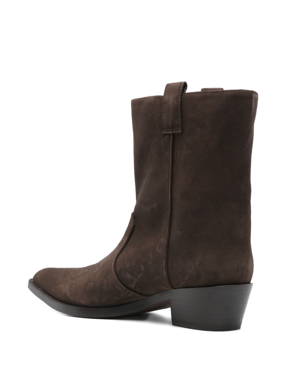 Stivaletti Clive in pelle scamosciata in marrone 