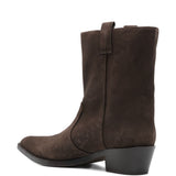 Stivaletti Clive in pelle scamosciata in marrone 